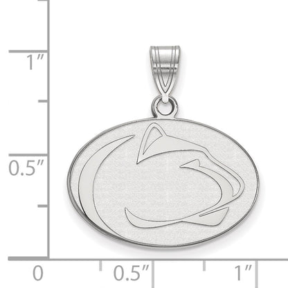 14K White Gold Logoart Penn State University Lion Medium Pendant