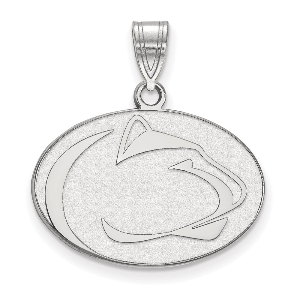 14K White Gold Logoart Penn State University Lion Medium Pendant