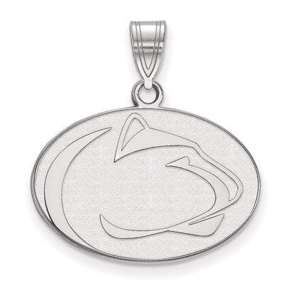 14K White Gold Logoart Penn State University Lion Medium Pendant