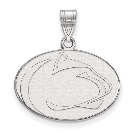 10K White Gold Logoart Penn State University Lion Medium Pendant