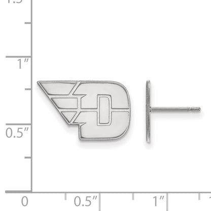 10K White Gold Logoart University Of Dayton Small Post Earrings