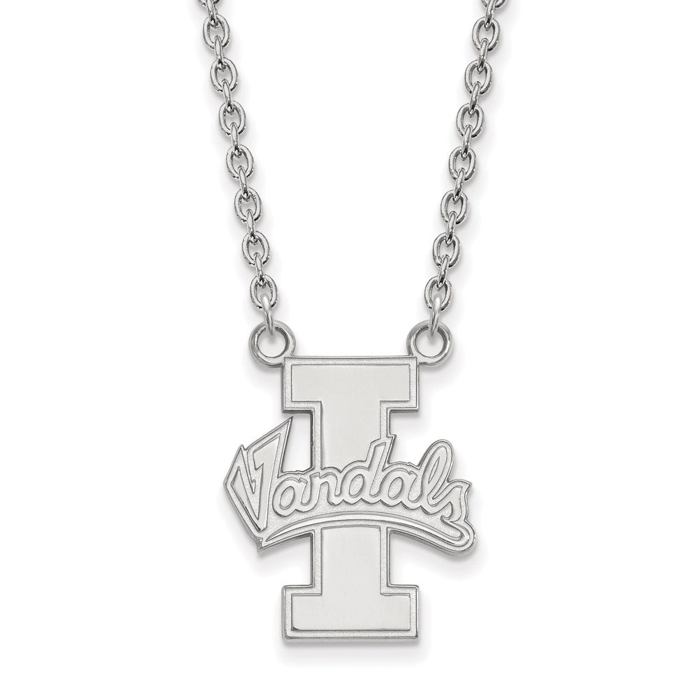 10K White Gold Logoart University Of Idaho Vandals Large Pendant 18 Inch Necklace