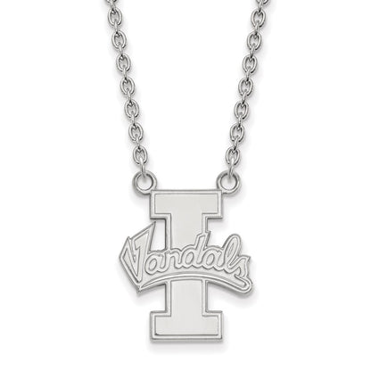 10K White Gold Logoart University Of Idaho Vandals Large Pendant 18 Inch Necklace
