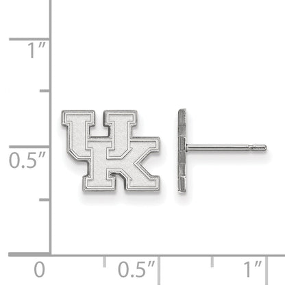 Sterling Silver Rhodium Plated Logoart University Of Kentucky U K Extra Small Post Earrings