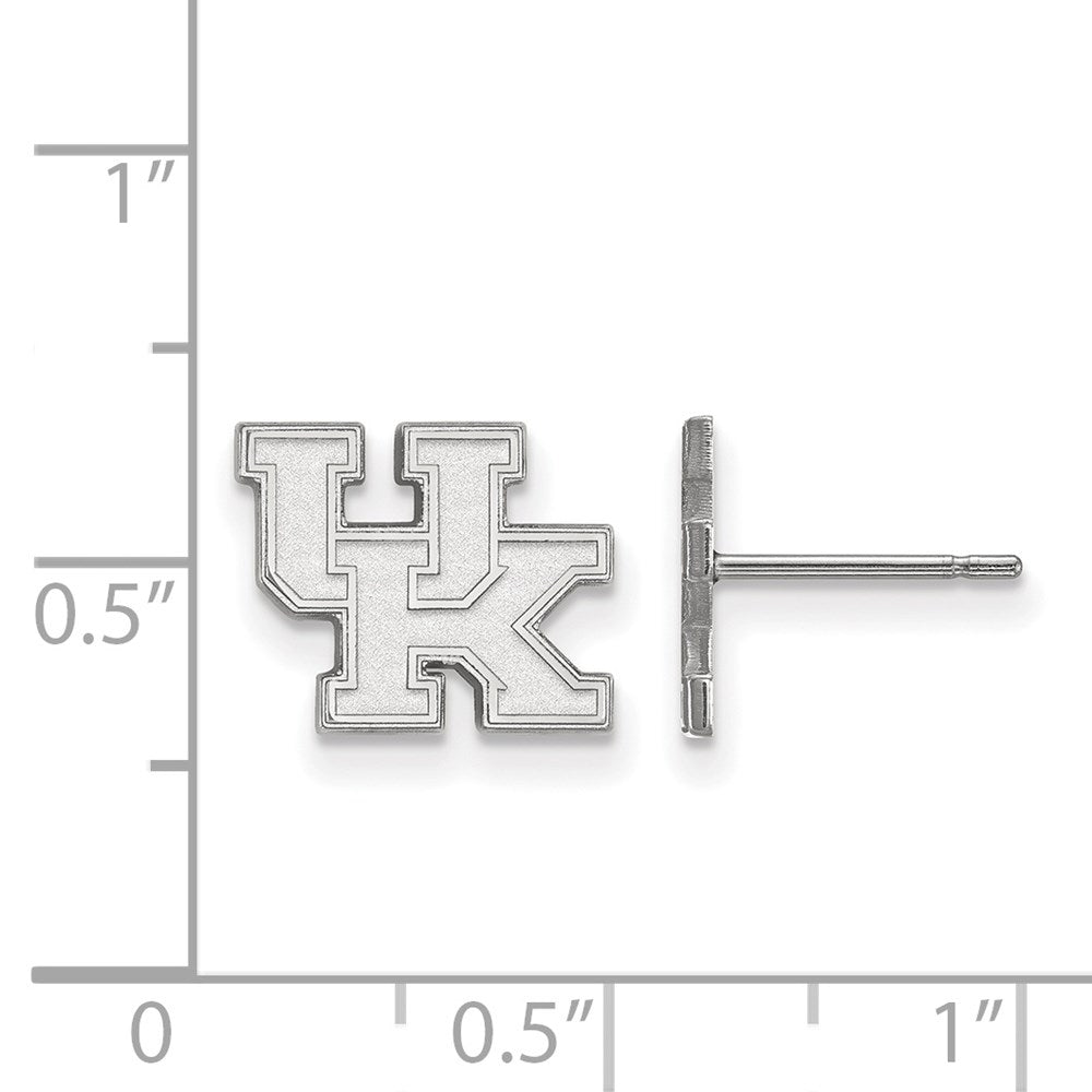 14K White Gold Logoart University Of Kentucky U K Extra Small Post Earrings