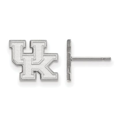 Sterling Silver Rhodium Plated Logoart University Of Kentucky U K Extra Small Post Earrings