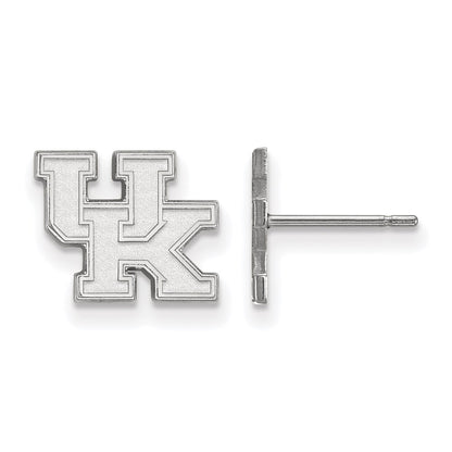 14K White Gold Logoart University Of Kentucky U K Extra Small Post Earrings