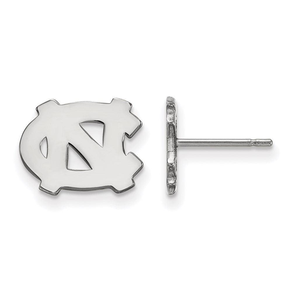 14K White Gold Logoart University Of North Carolina N C Extra Small Post Earrings