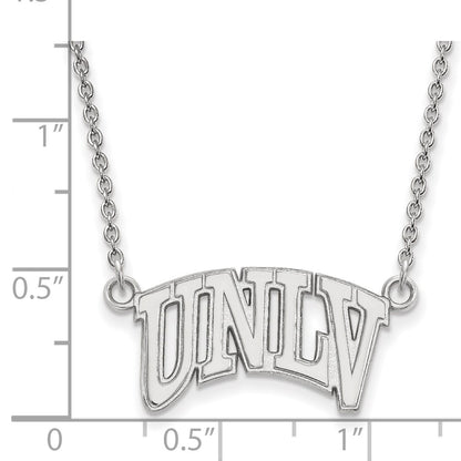 14K White Gold Logoart University Of Nevada Las Vegas U N L V Small Pendant 18 Inch Necklace