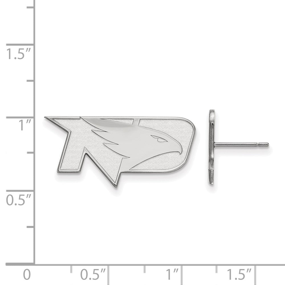 Sterling Silver Rhodium Plated Logoart University Of North Dakota Small Post Earrings