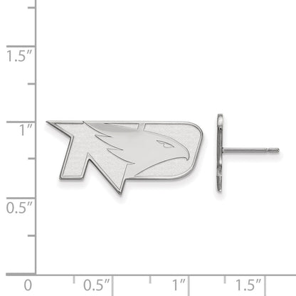 Sterling Silver Rhodium Plated Logoart University Of North Dakota Small Post Earrings