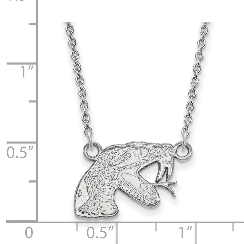10K White Gold Logoart Florida A And M University Rattler Small Pendant 18 Inch Necklace