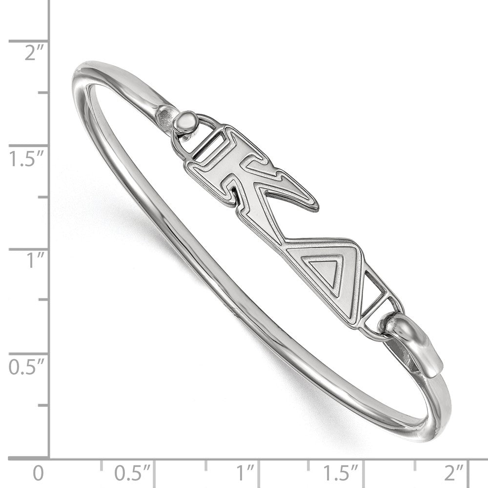 Sterling Silver Logoart Kappa Delta Small Hook And Clasp Bangle