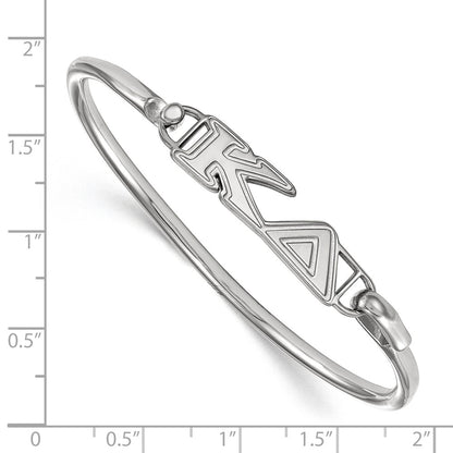 Sterling Silver Logoart Kappa Delta Small Hook And Clasp Bangle