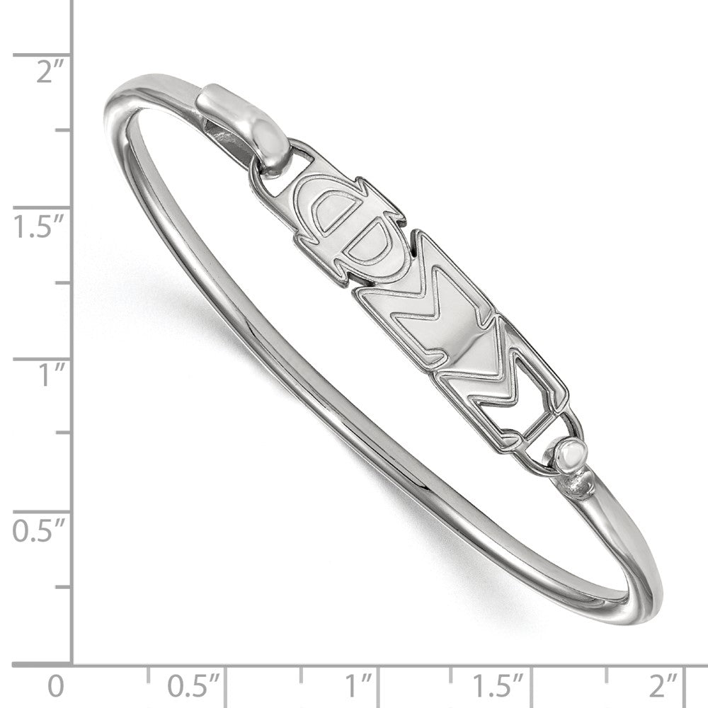 Sterling Silver Logoart Phi Sigma Small Hook And Clasp Bangle