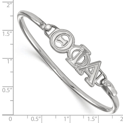 Sterling Silver Logoart Theta Phi Alpha Small Hook And Clasp Bangle