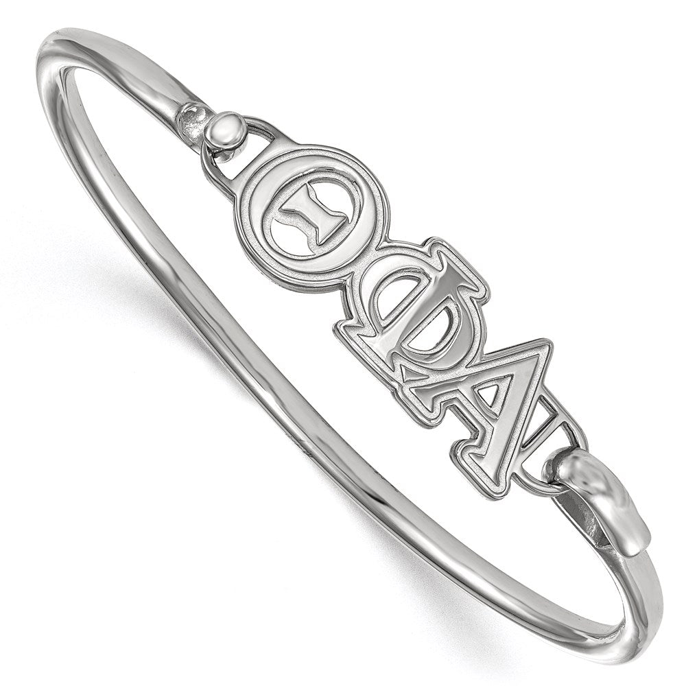 Sterling Silver Logoart Theta Phi Alpha Small Hook And Clasp Bangle