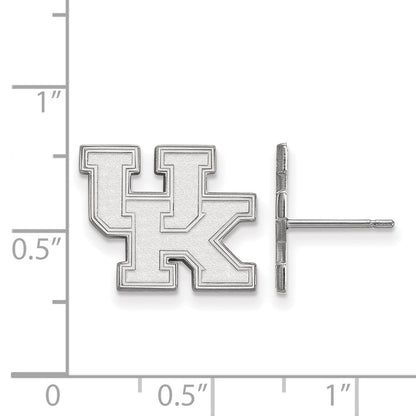 14K White Gold Logoart University Of Kentucky U K Small Post Earrings