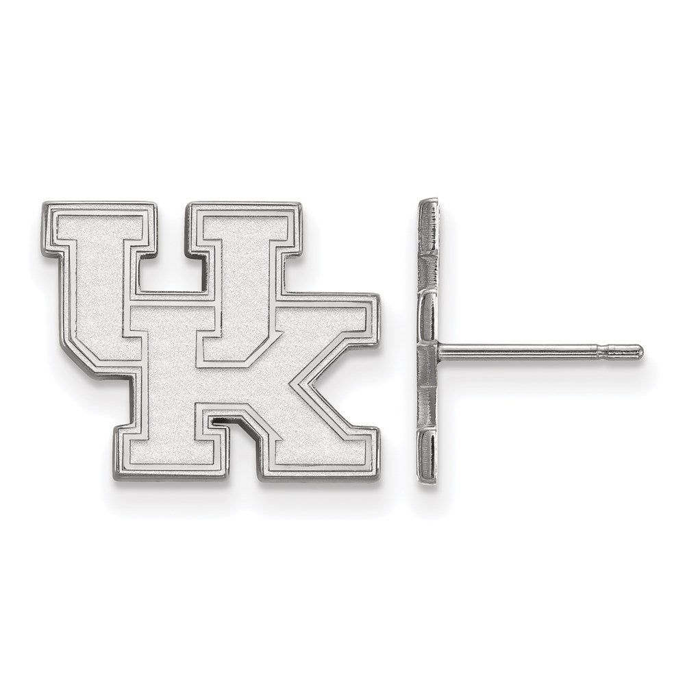 10K White Gold Logoart University Of Kentucky U K Small Post Earrings
