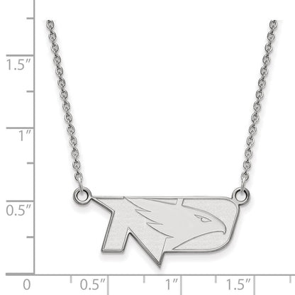 Sterling Silver Rhodium Plated Logoart University Of North Dakota Small Pendant 18 Inch Necklace
