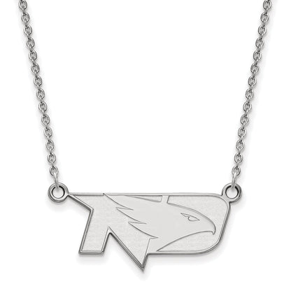 Sterling Silver Rhodium Plated Logoart University Of North Dakota Small Pendant 18 Inch Necklace