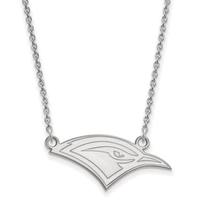 Sterling Silver Rhodium Plated Logoart University Of Tennessee At Chattanooga Mockingbird Small Pendant 18 Inch Necklace
