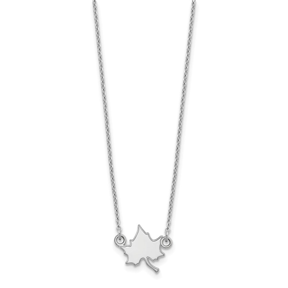 10K White Gold Logoart Indiana State University I S Small Pendant 18 Inch Necklace