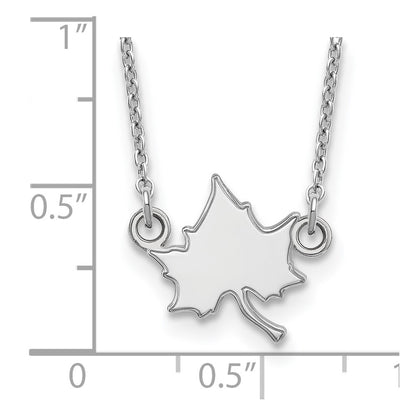 10K White Gold Logoart Indiana State University I S Small Pendant 18 Inch Necklace