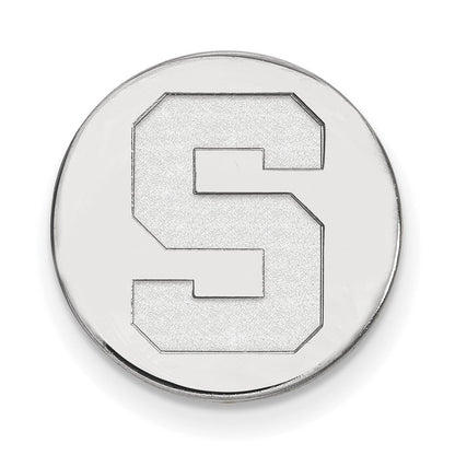Sterling Silver Rhod-Pltd Logoart Michigan State University Lapel Pin