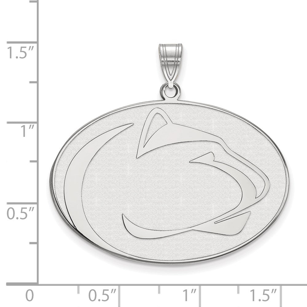 10K White Gold Logoart Penn State University Lion Extra Large Pendant