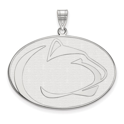 14K White Gold Logoart Penn State University Lion Extra Large Pendant