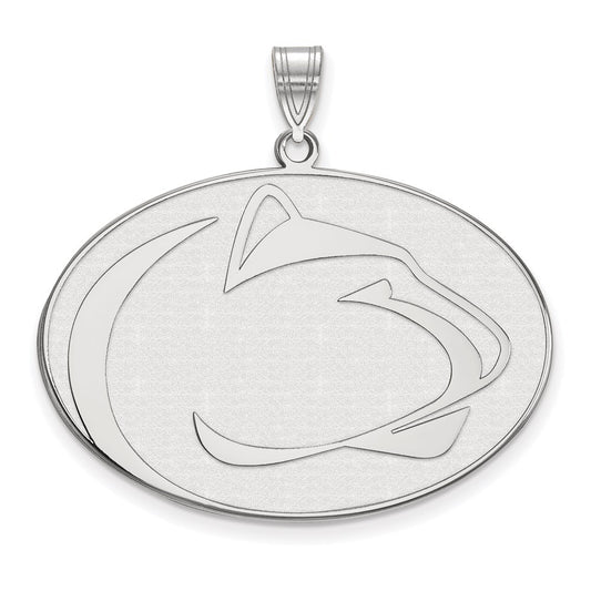 10K White Gold Logoart Penn State University Lion Extra Large Pendant