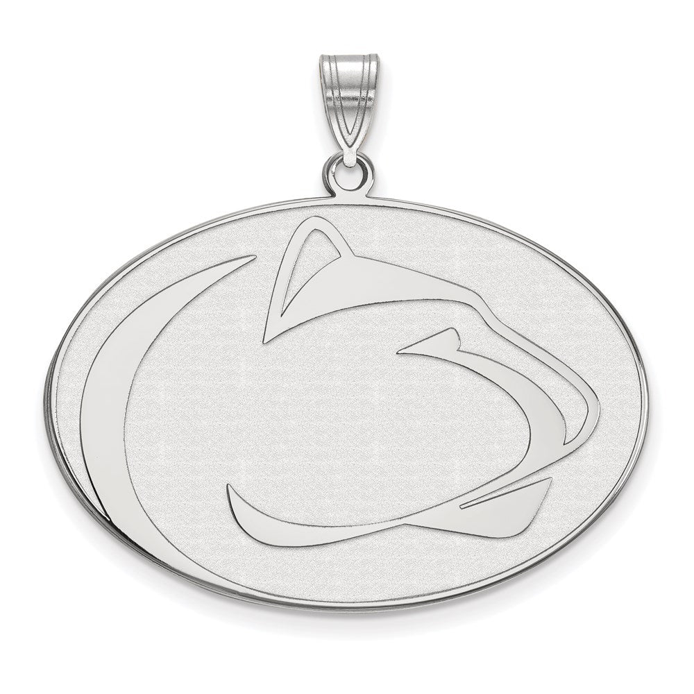 Sterling Silver Rhodium Plated Logoart Penn State University Lion Extra Large Pendant