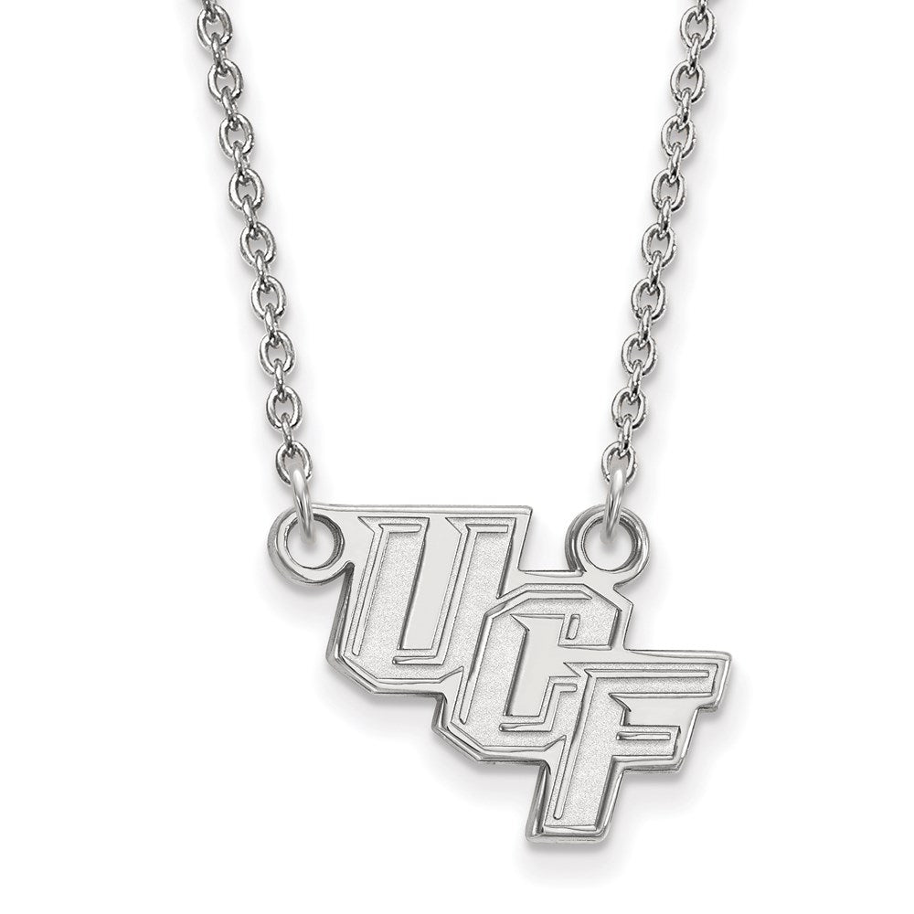 14K White Gold Logoart University Of Central Florida U C F Small Pendant 18 Inch Necklace