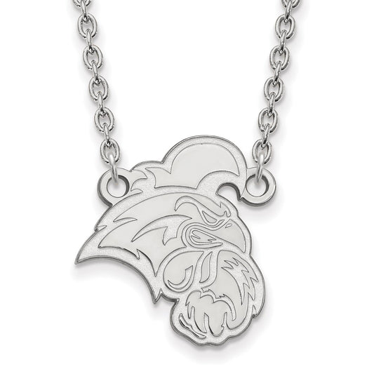 10K White Gold Logoart Coastal Carolina University Chanticleer Large Pendant 18 Inch Necklace