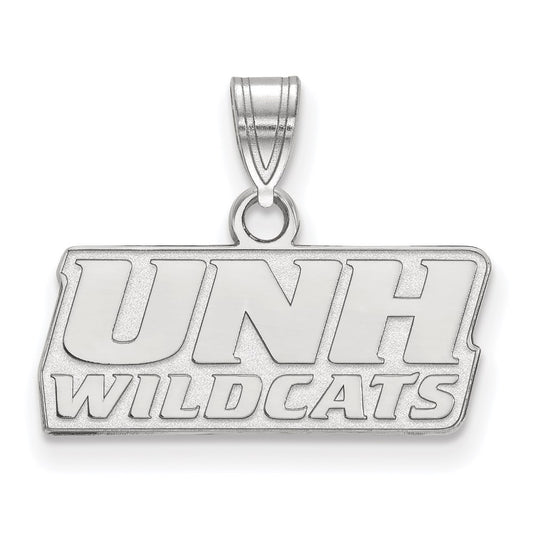 Sterling Silver Rhodium Plated Logoart University Of New Hampshire Small Pendant