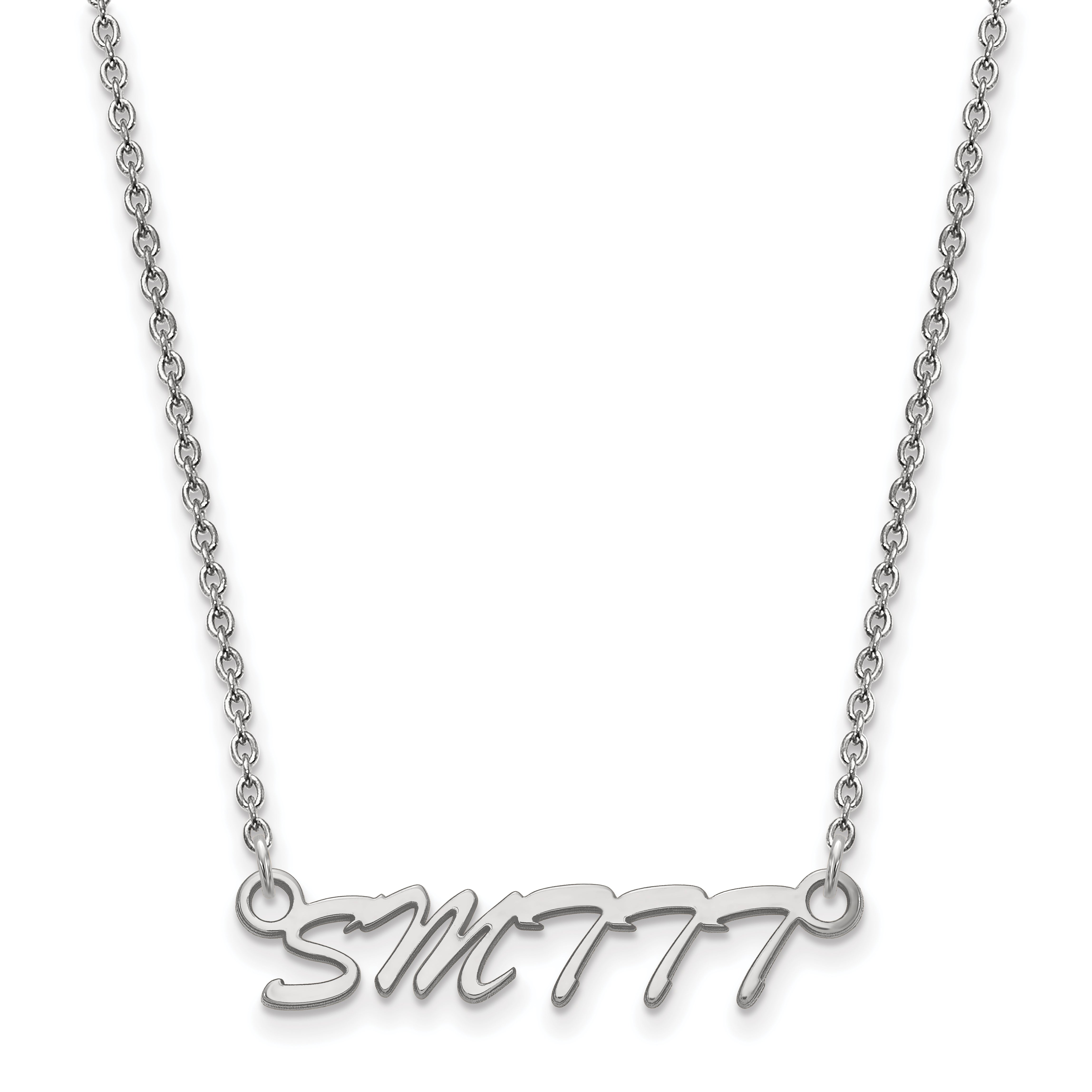 Sterling Silver Rhodium Plated Logoart U. Of Southern Mississippi Small Pendant 18 Inch Necklace
