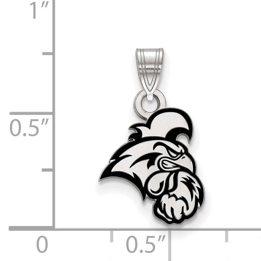 Sterling Silver Rhodium Plated Logoart Coastal Carolina University Chanticleer Small Enameled Pendant