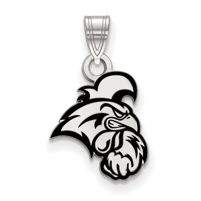 Sterling Silver Rhodium Plated Logoart Coastal Carolina University Chanticleer Small Enameled Pendant