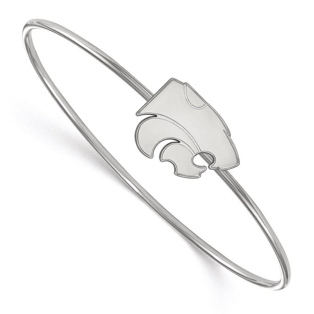 Sterling Silver Rh Plated Logoart Kansas State University Bangle Slip On