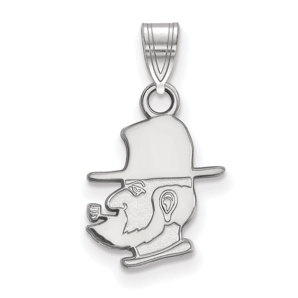 14K White Gold Logoart Appalachian State University Mountaineer Small Pendant