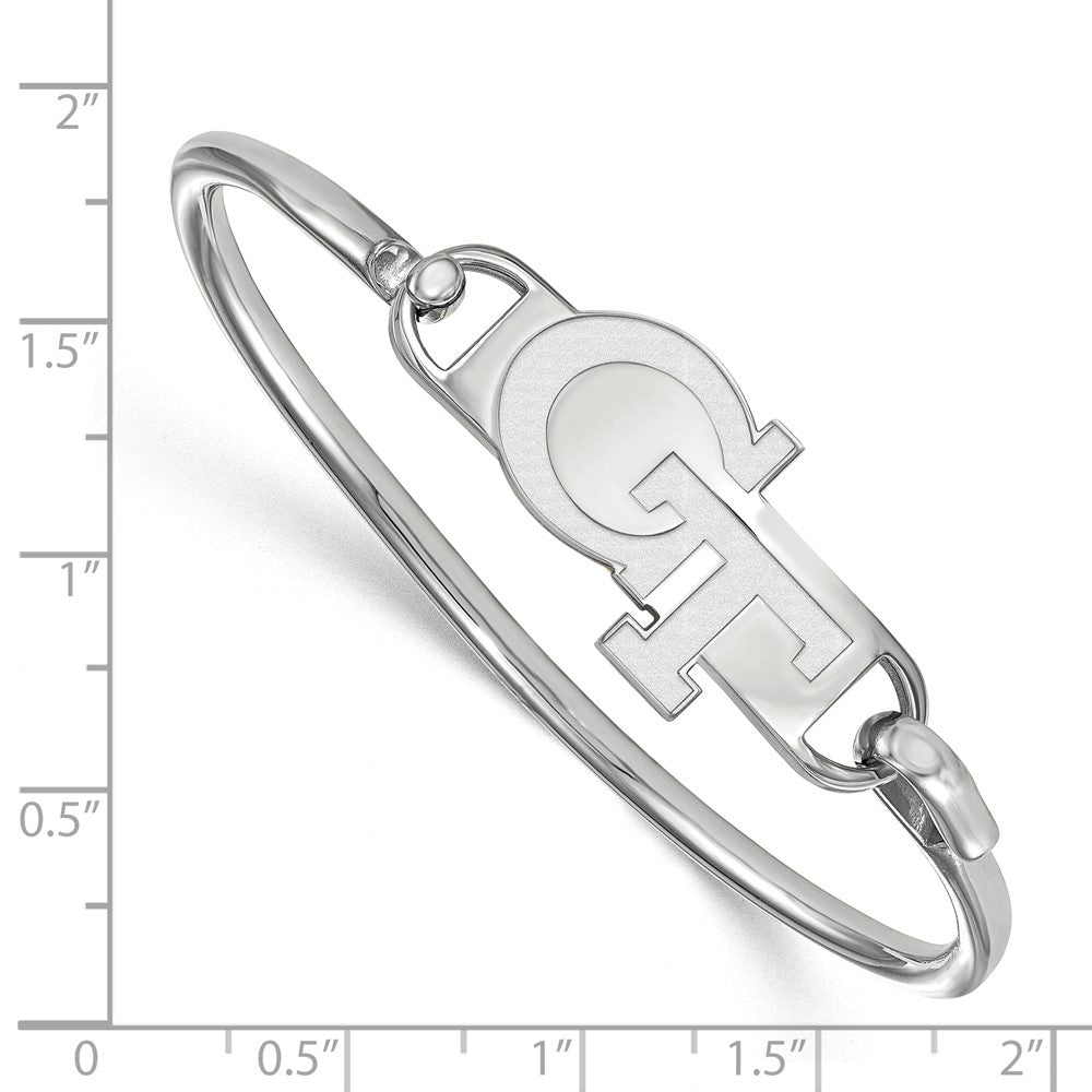 Sterling Silver Rh Plated Logoart Georgia Institute Of Technology Bangle