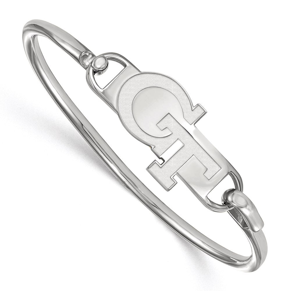 Sterling Silver Rh Plated Logoart Georgia Institute Of Technology Bangle