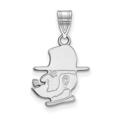 10K White Gold Logoart Appalachian State University Mountaineer Medium Pendant