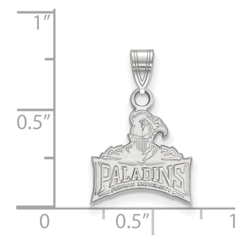 10K White Gold Logoart Furman University Paladins Small Pendant