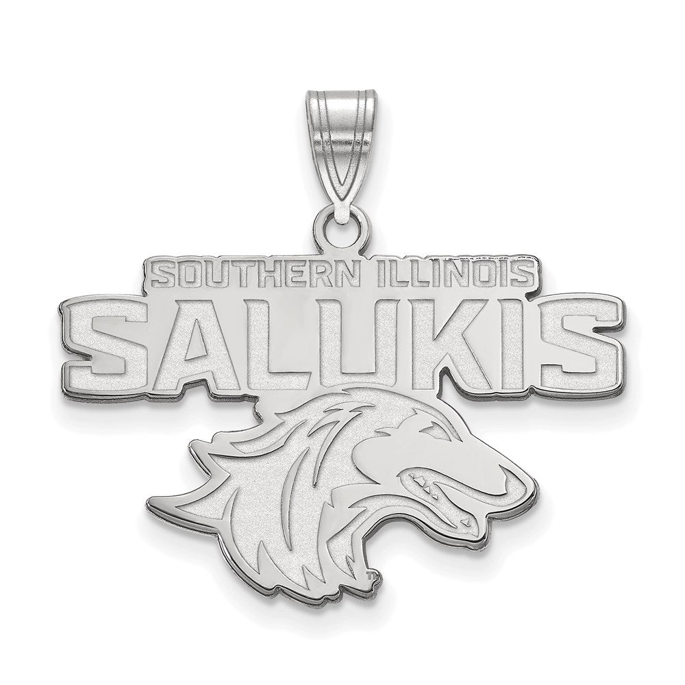 14K White Gold Logoart Southern Illinois University Salukis Large Pendant