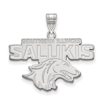 14K White Gold Logoart Southern Illinois University Salukis Large Pendant