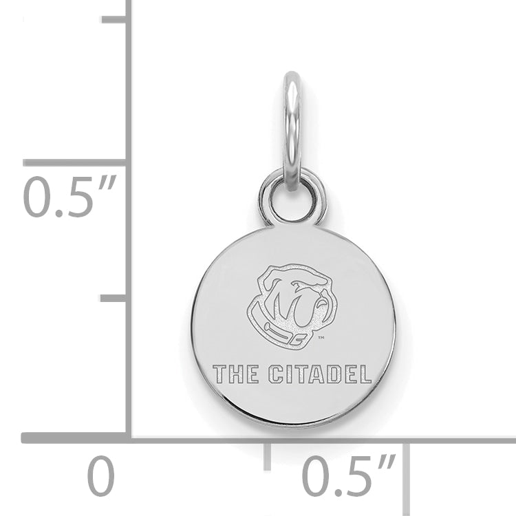 Sterling Silver Rh Plated Logoart The Citadel Xs Pendant