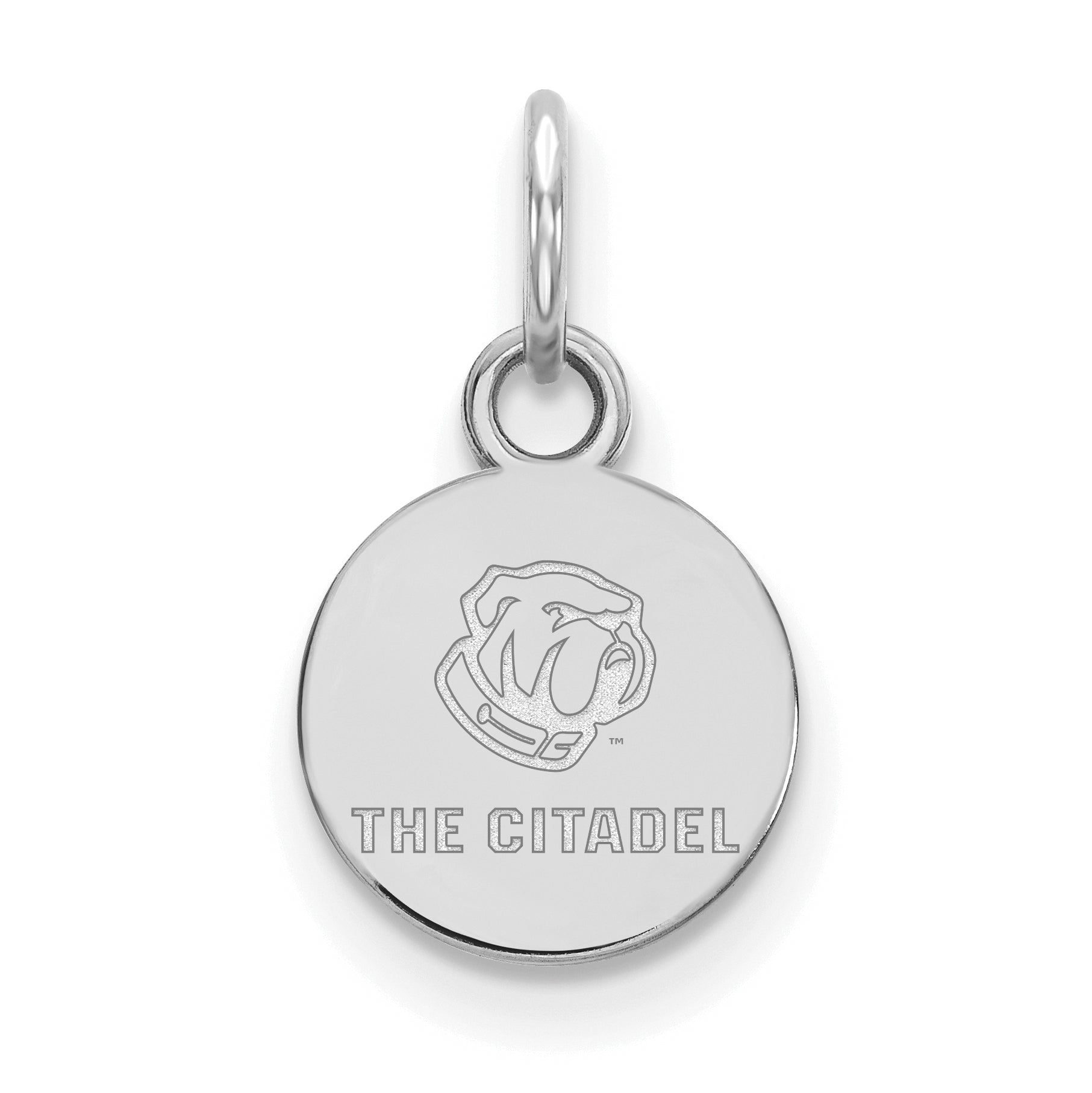 Sterling Silver Rh Plated Logoart The Citadel Xs Pendant