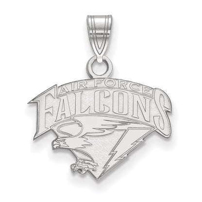 Sterling Silver Rhodium Plated Logoart United States Air Force Academy Falcons Small Pendant